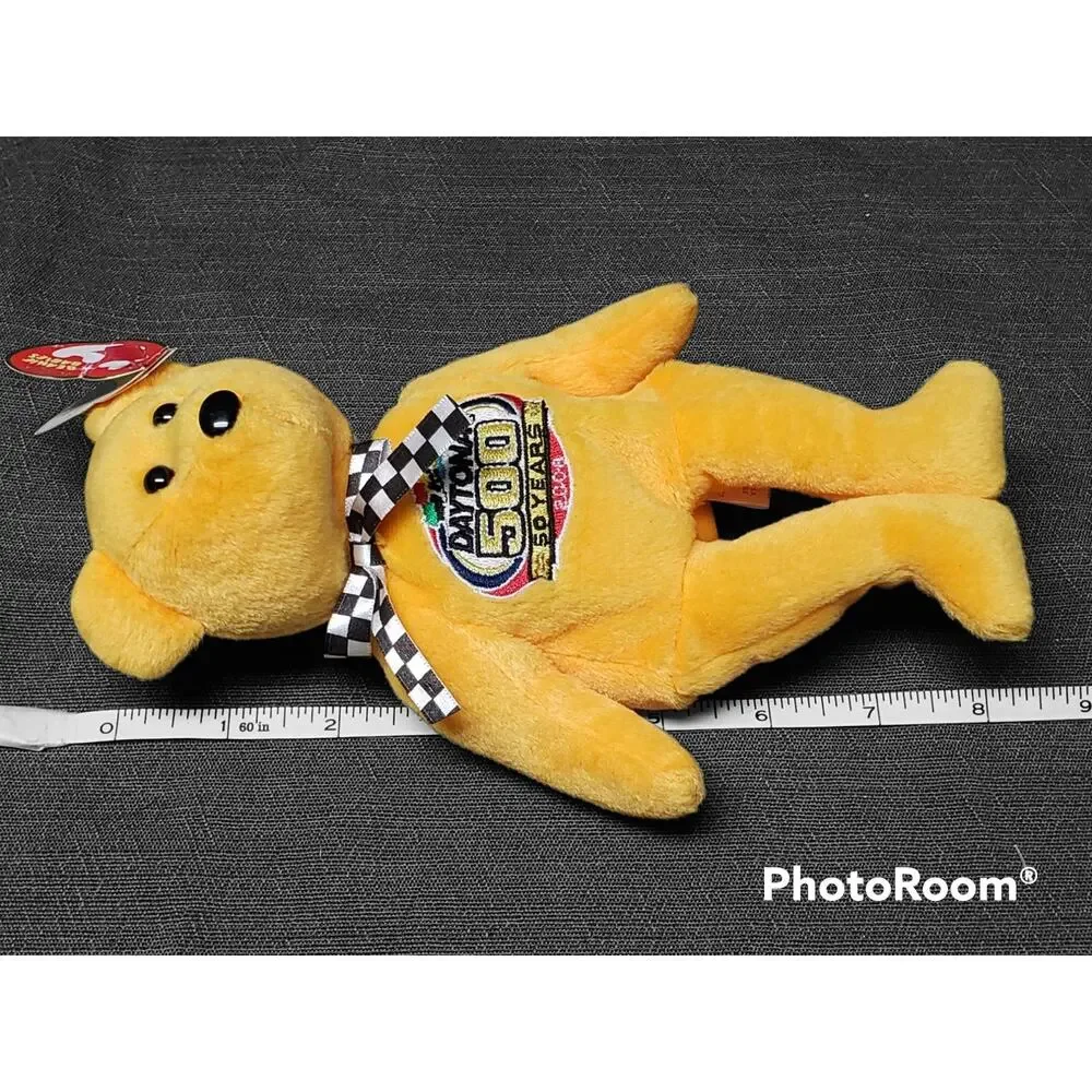TY Daytona 500 • Nascar • 50th Anniversary Racing Gold Beanie Baby